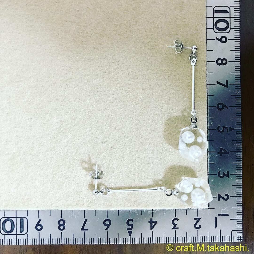 0109:揺れるパールのクリアピアス