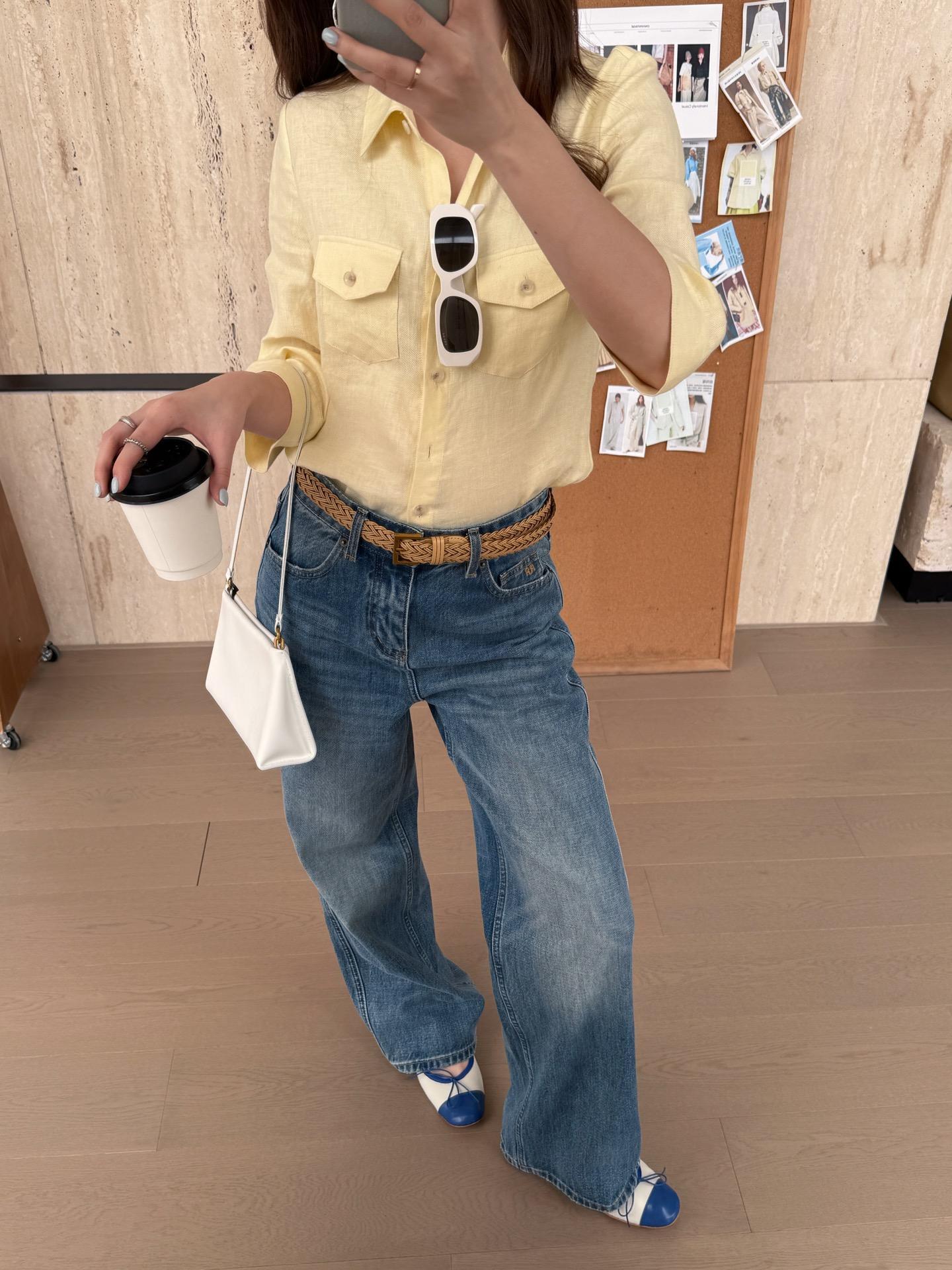 1746 PURITY JAPAN ヴィンテージウォッシュ ストレートデニム ベルト
