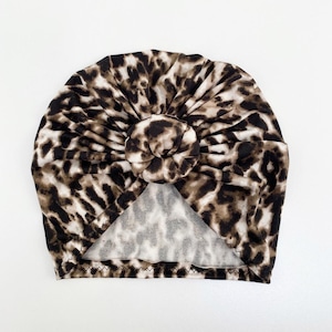donut turban (leopard brown) ドーナツターバン　ヒョウ柄ブラウン