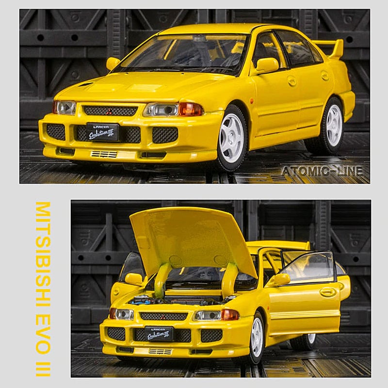 三菱 LANCER Evolution 3 III ミニカー 1/32 全4色 ライト点灯