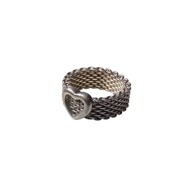vintage TIFFANY silver “Somerset × Open Heart” ring