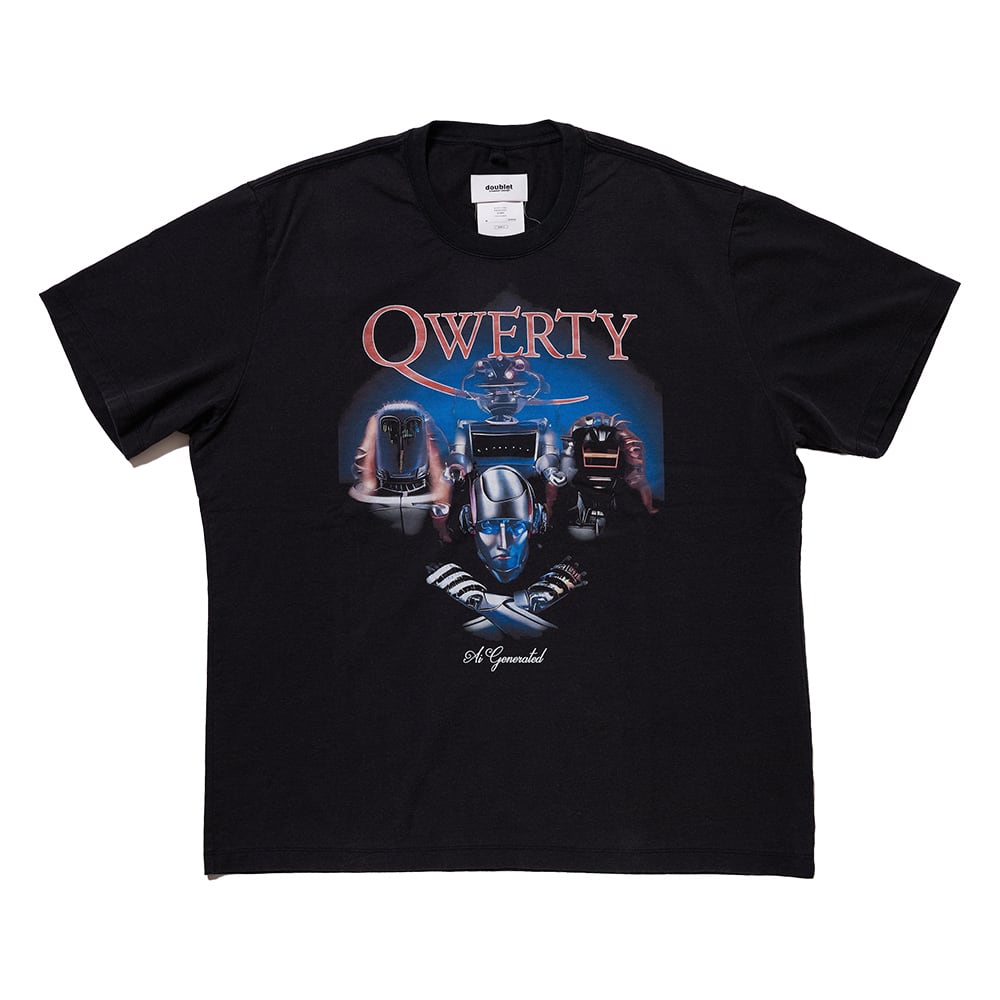 doublet / ANDROID PRINT T-SHIRT/M/コットン/CRM/24SS29CS310 24SS】doublet ANDROID PRINT T-SHIRT (BLACK) 24SS29CS310 | IAAAM