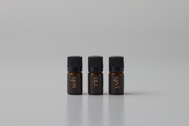 set of 3 aroma oils (5ml each) アロマオイル 3個セット