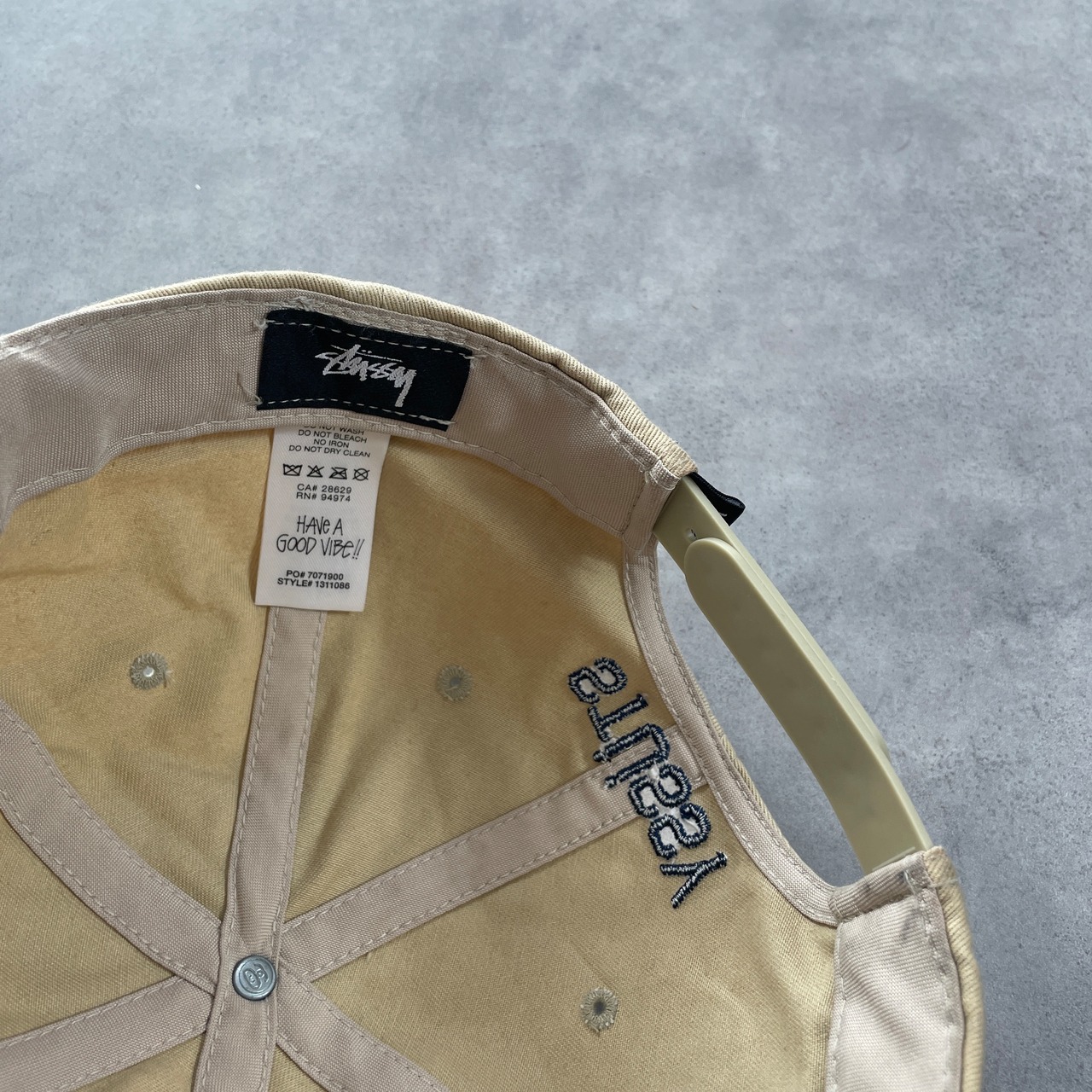 希少 STUSSY pinstripe cap Sロゴ 刺繍ロゴ 好配色 | SALONE