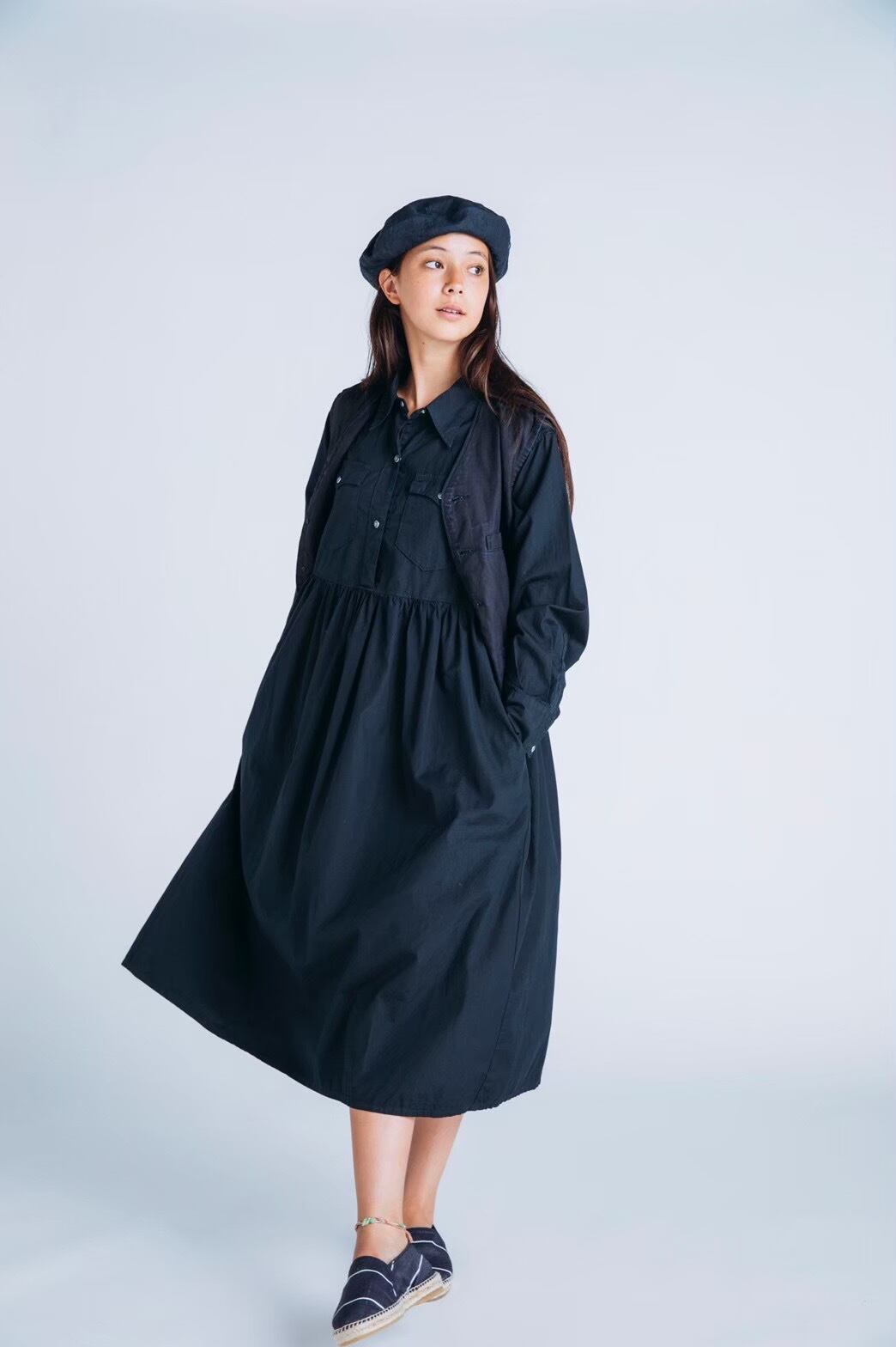 WIDE WESTERN SHIRT DRESS (NILE GIZA COTTON) | 【OFFICIAL】PORTER 