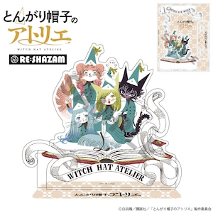 〈とんがり帽子のアトリエ〉ココ猫＆アガット猫＆テティア猫＆リチェ猫 アクリルスタンド(Illustrations by 黒ねこ意匠)
