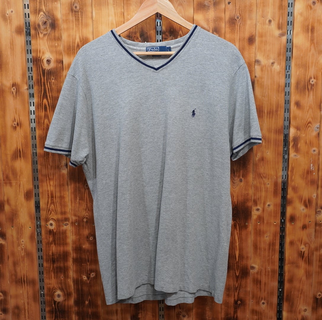 ralphlauren Vネック Tシャツ L/ラルフローレン