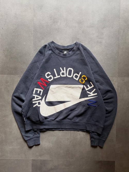 NIKE ナイキ スウェット トレーナー ネイビー M ビッグロゴ