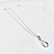 OPEN TEARDROP with DIAMOND NECKLACE / オープンティアドロップダイヤモンドネックレス