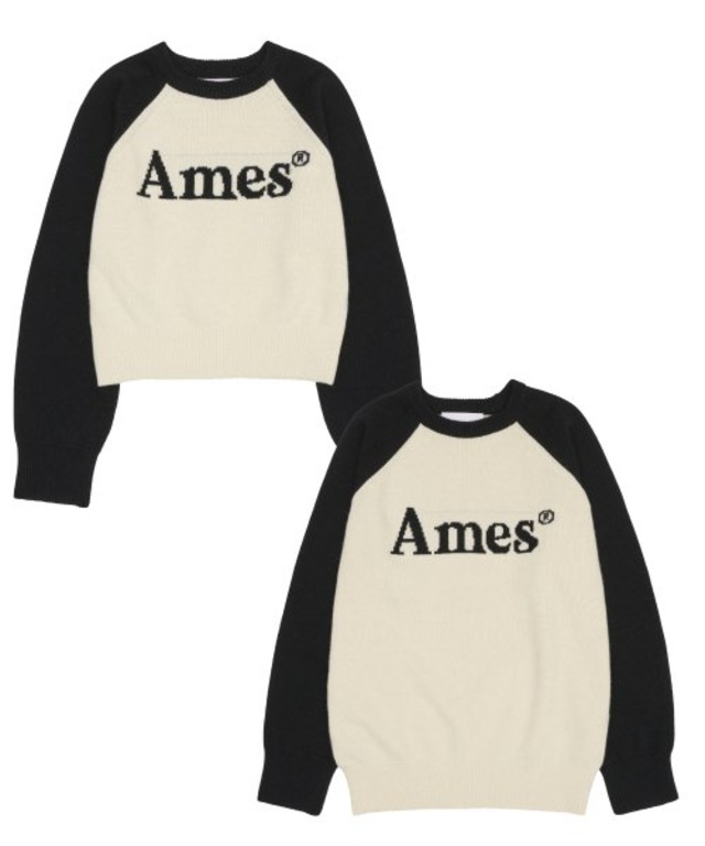 [AMES-WORLDWIDE] BASIC RAGLAN PULLOVER KNIT IVORY