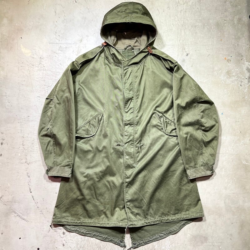 50's U.S.ARMY PARKA SHELL M-1951 フィールドパーカー モッズパーカー 初期型 コットンサテン オリジナル M-51  KRAVIN PARK CLOTHES LARGE 米軍 希少 ヴィンテージ BA-2146 RM2565H | agito vintage