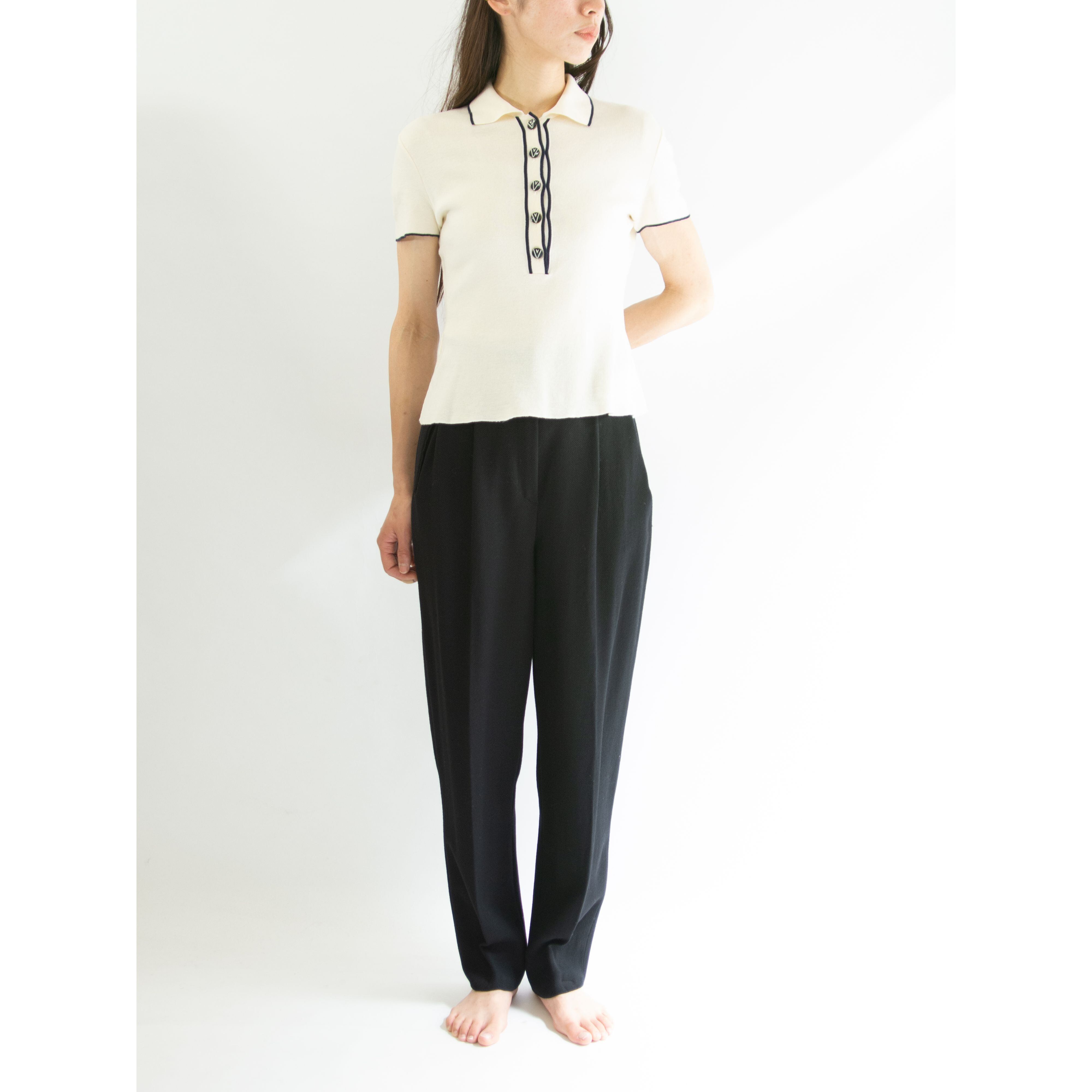 【VALENTINO】Made in Italy 100% cotton polo shirt（ヴァレンティノ イタリア製コットンニットポロシャツ）2a
