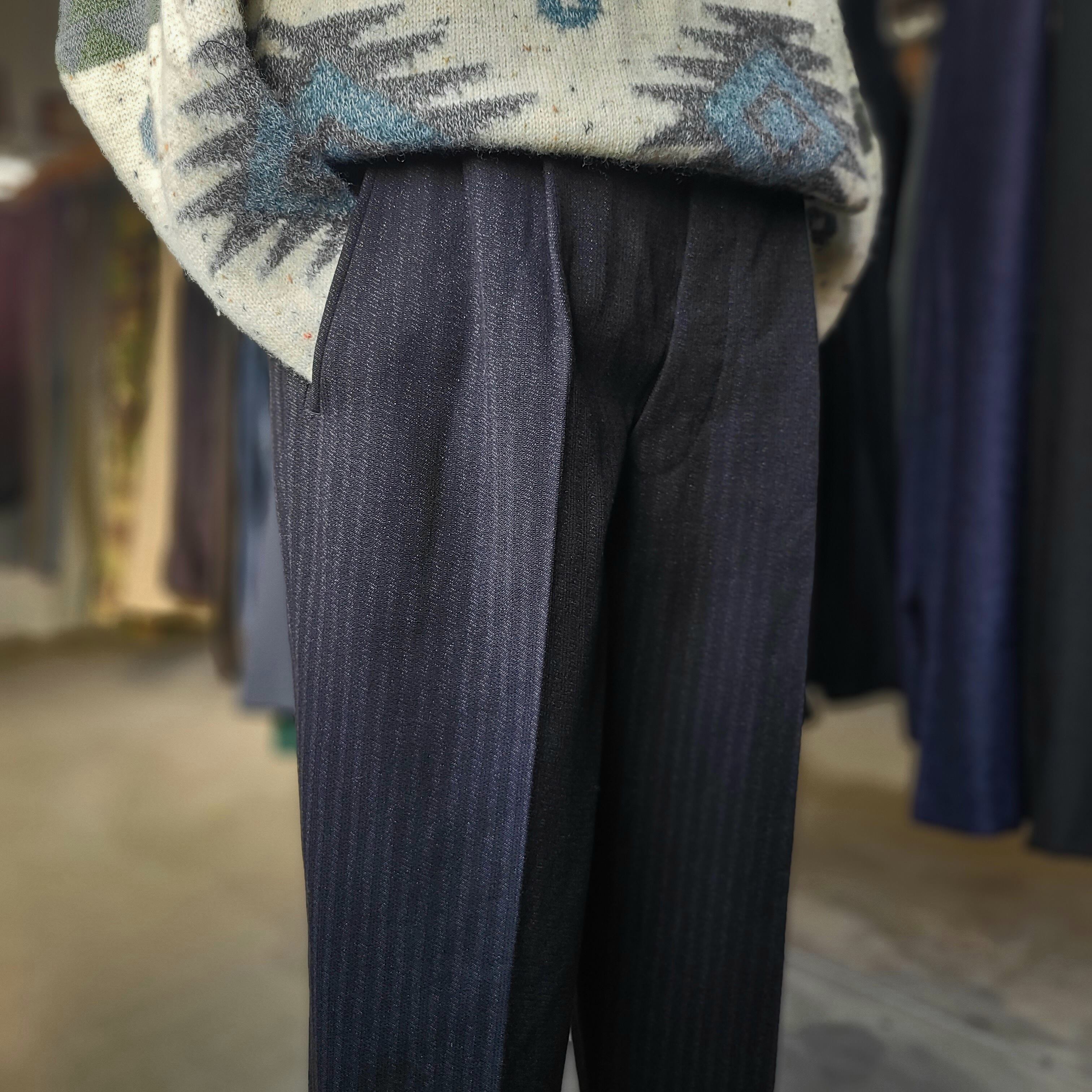 vintage イタリア製ウールストライプトラウザーズ | Bartage