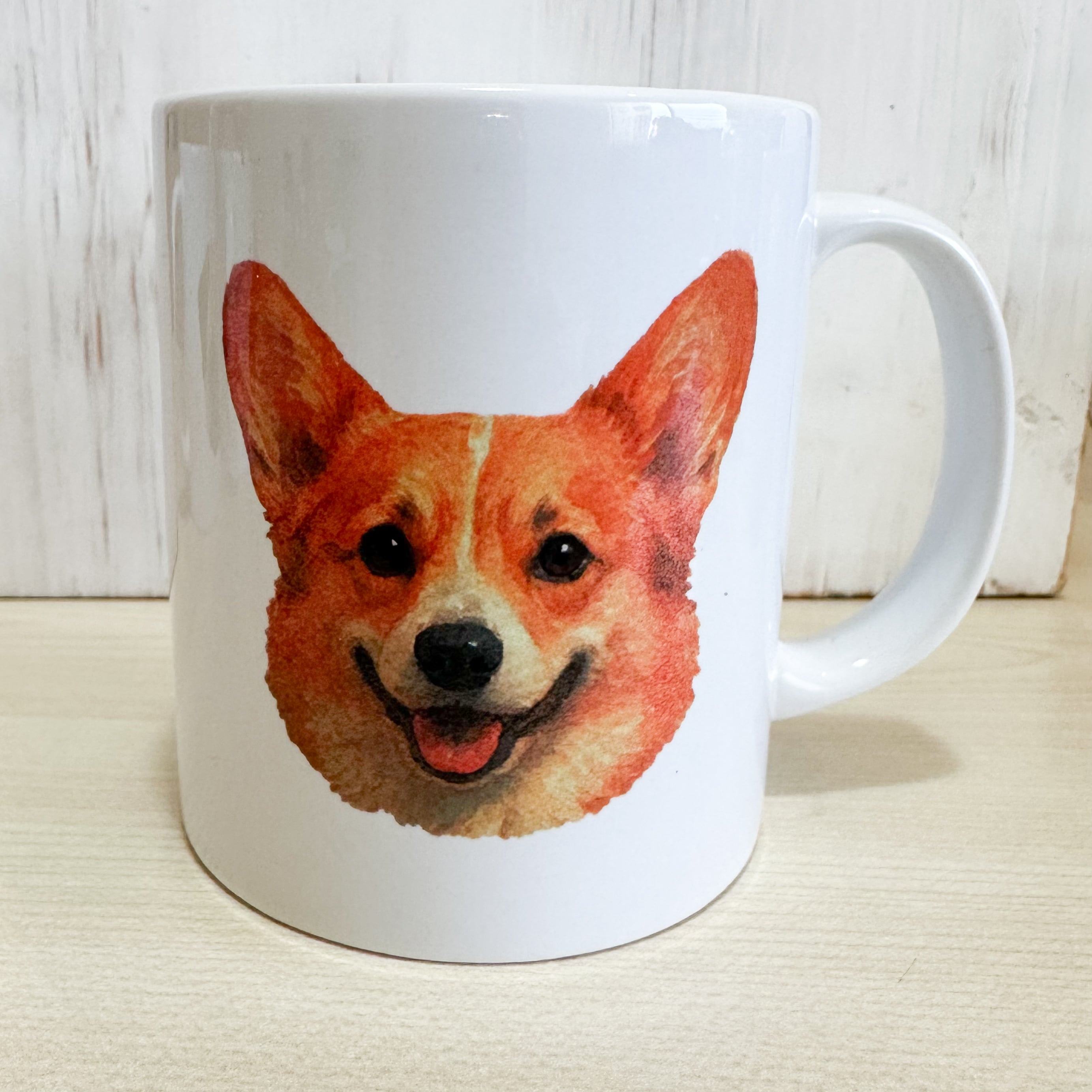 陶器マグカップ コーギー
