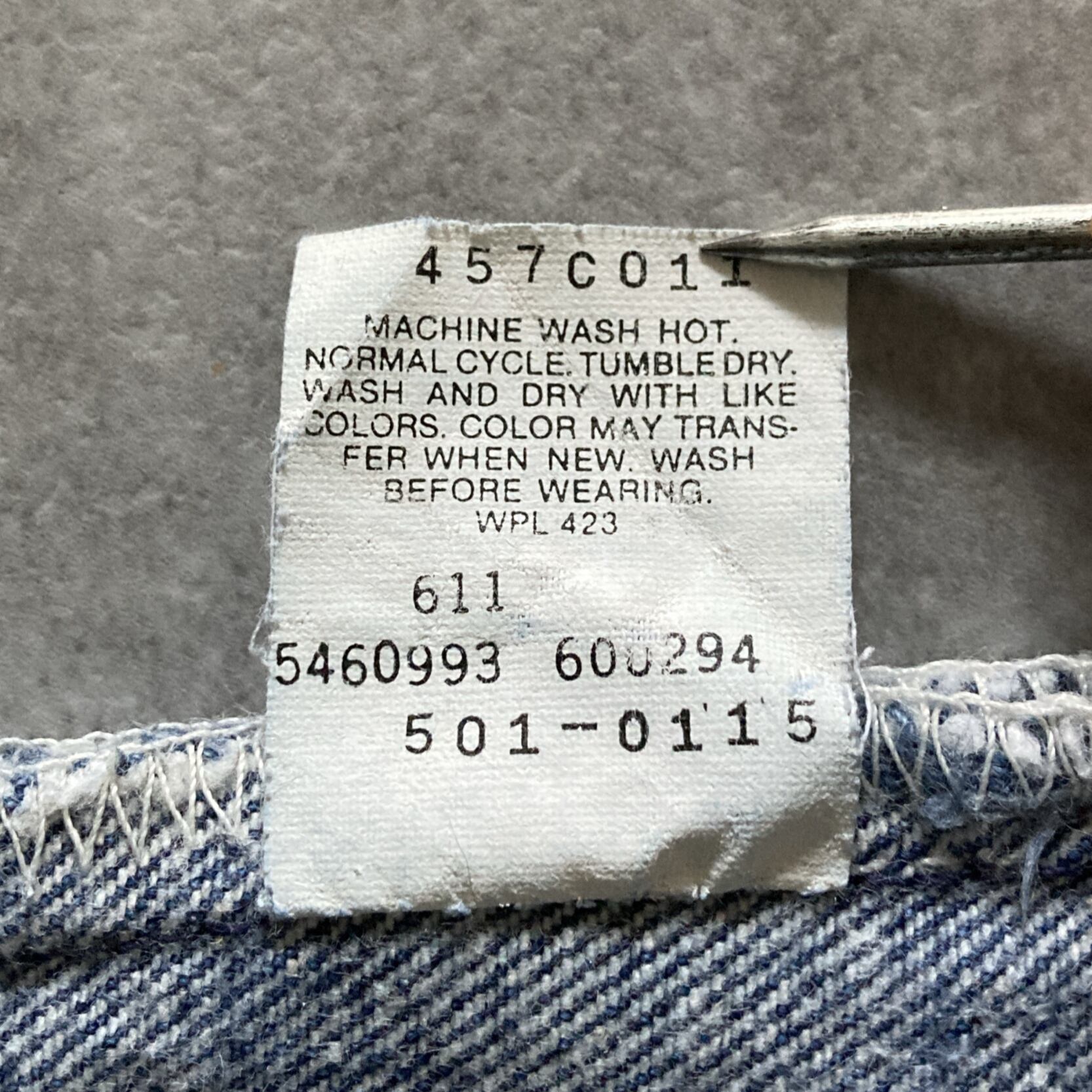 W29 L36】90's US.Levis 501 リーバイス マーフィー工場(546) ボタン裏