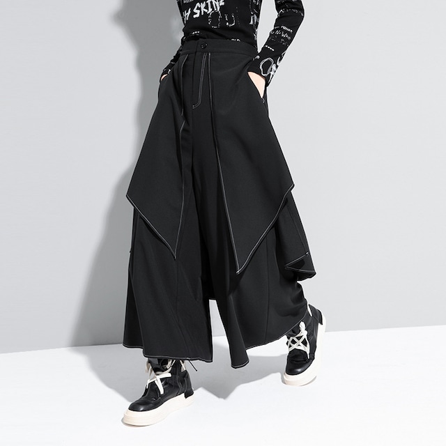 Overlap Wide Leg Pants / オーバーラップ ワイドレッグ パンツ