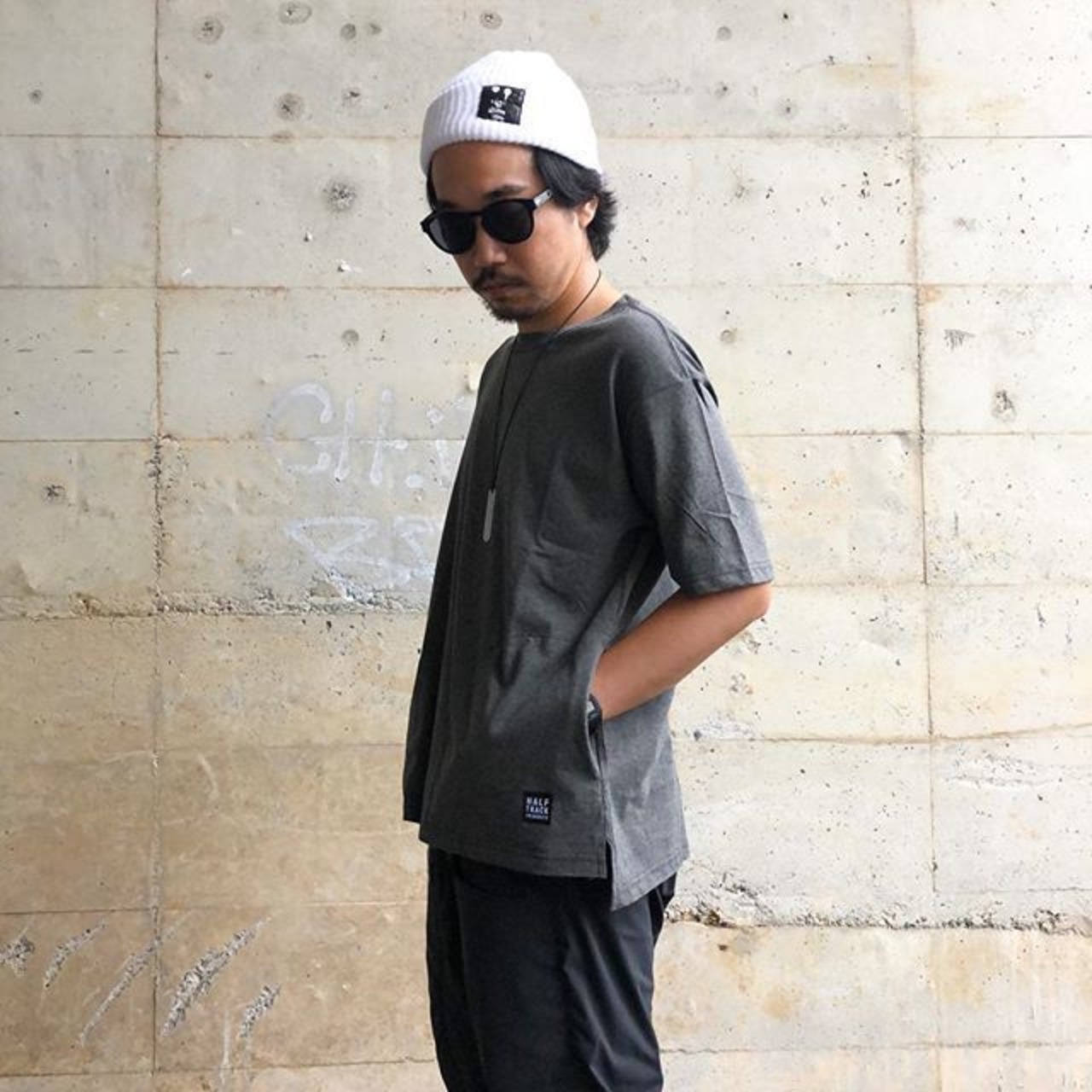 HALF TRACK PRODUCTS / POCKET TEE / C.GRY / ハーフトラックプロダクツ / チャコールグレー