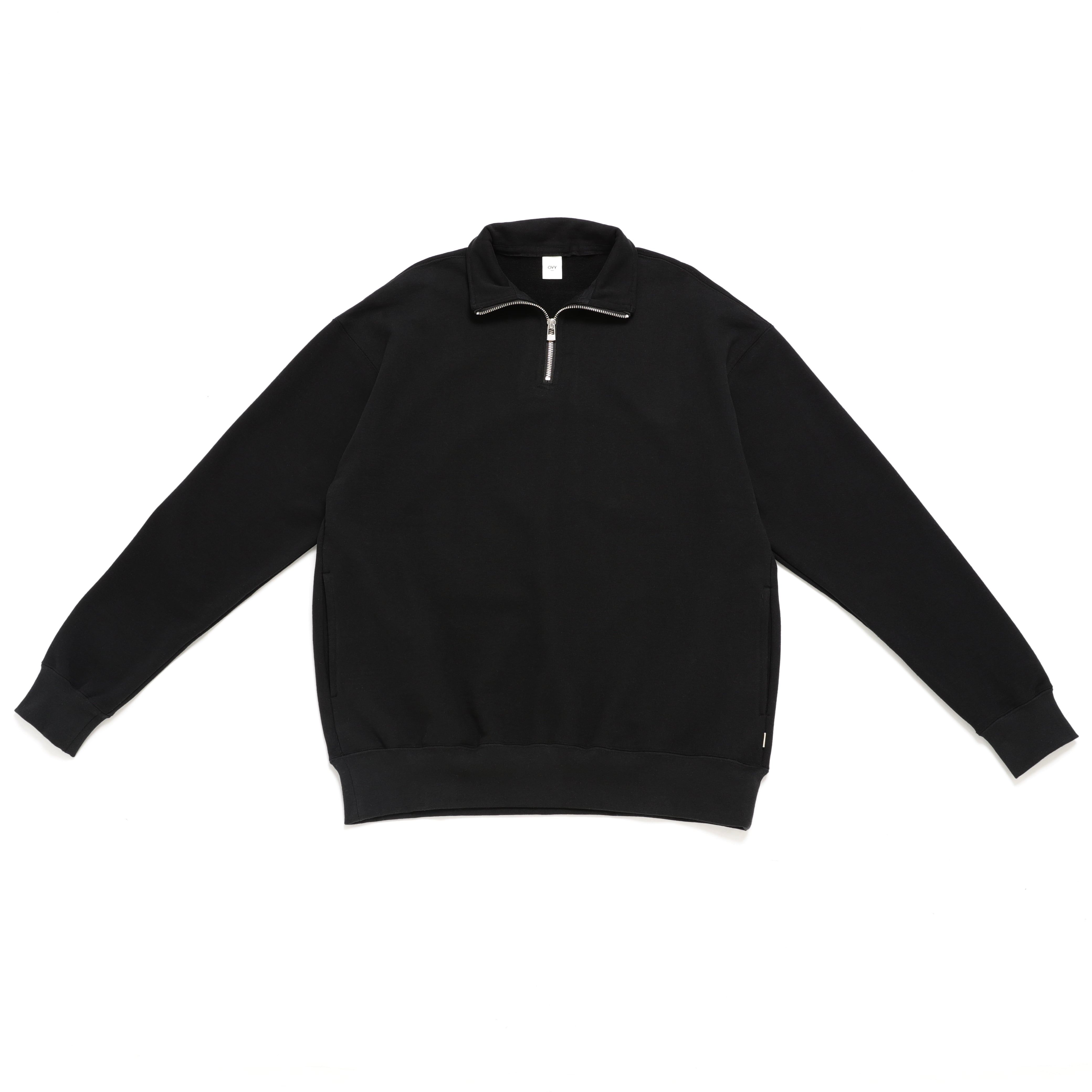 French Terry Half Zip Sweat (black) | OVY