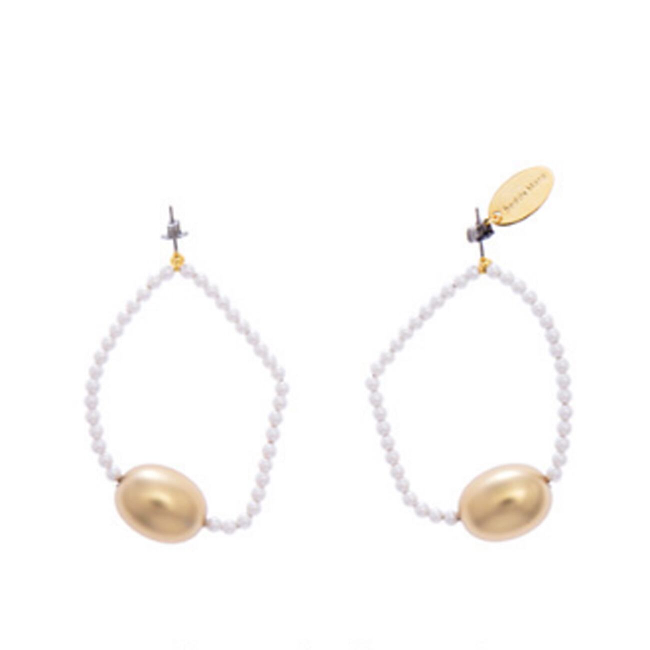 Sead’s Mara/シーズマーラ　Ovate ball pearl earring・pierce　21A3-60