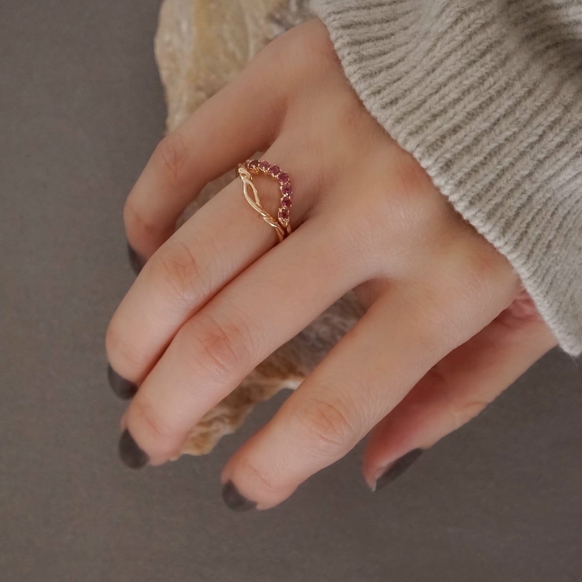 K10 narrow twist ring | MR-139 | KINARIYA