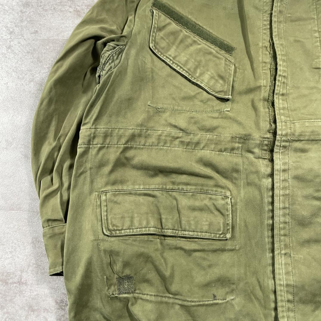 稀少70svintageGEVACOモールスキンジャケットオリーブベルギー製 SEYNTEX 80s ベルギー軍 ミリタリージャケット オリーブ / 身幅63 着丈