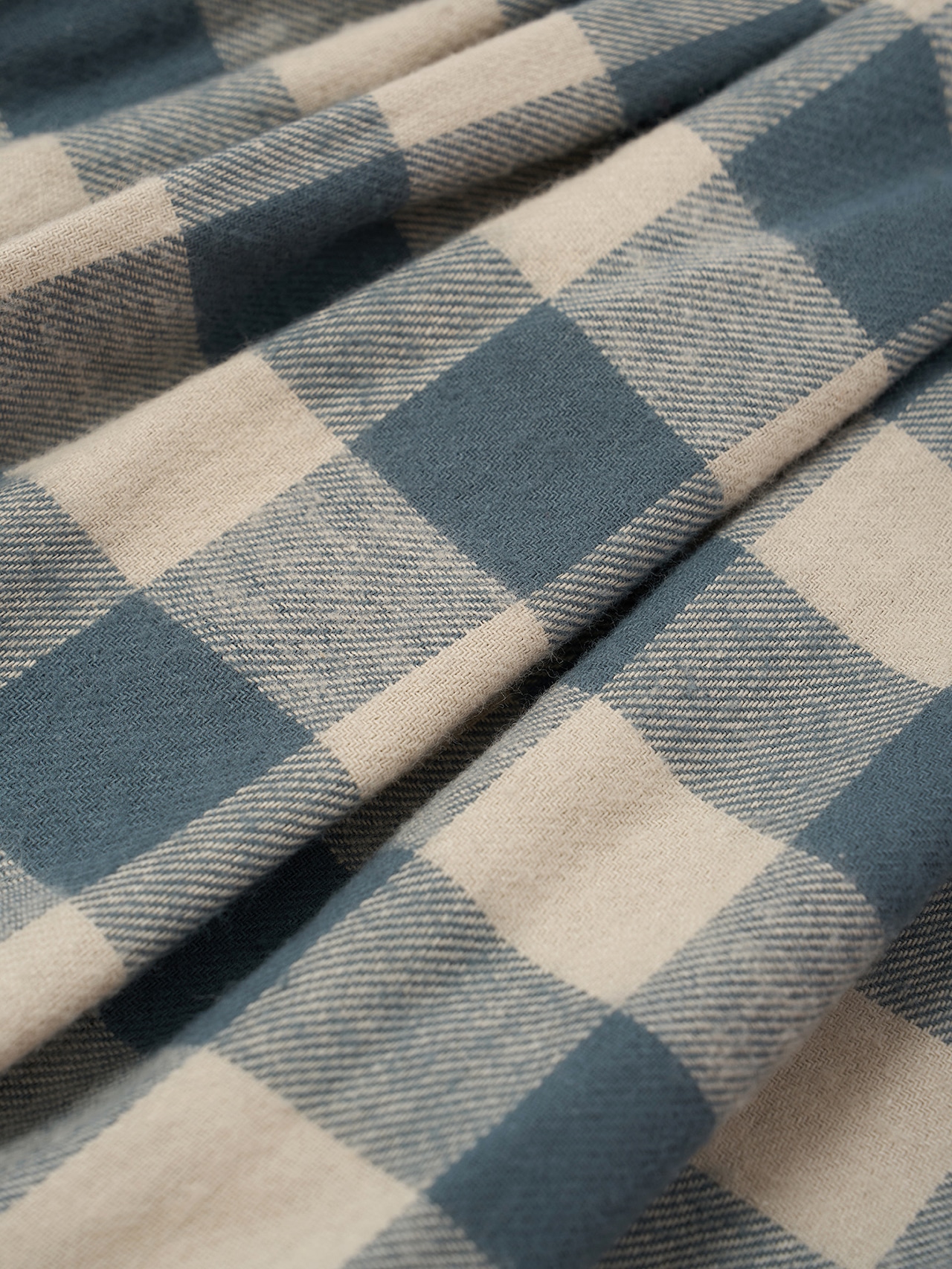 ORGANIC ZOO Fog Blue Gingham Lodge Pants