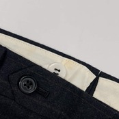 上下 Paul Stuart ポールスチュアート セットアップ ストライプ テーラードジャケット 裾ダブル スラックス スーツ 94-84-165 AB4/ダークグレー 系 メンズ