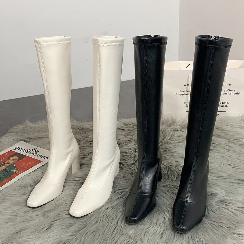 ブーツベルベットバックジッパーレザー薄手 靴 シューズ 部族の婦人靴32310803894