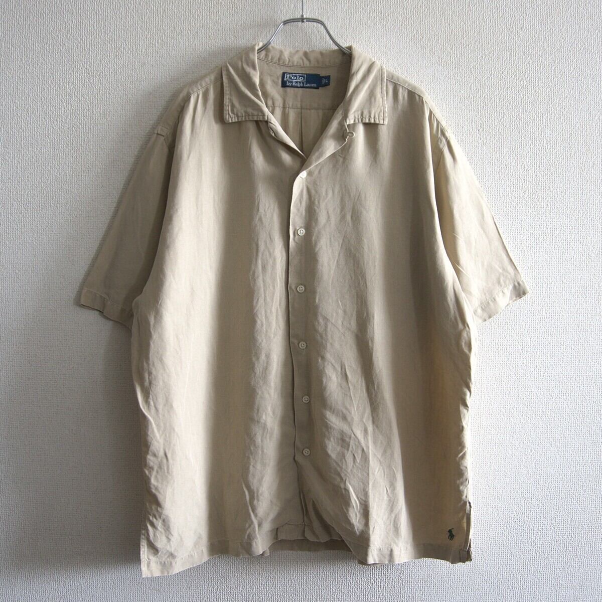 雰囲気抜群】POLO RALPH LAUREN 【シルク リネン オープンカラー