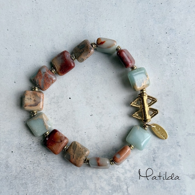 【再販】tumble bracelet（インプレッションストーン）