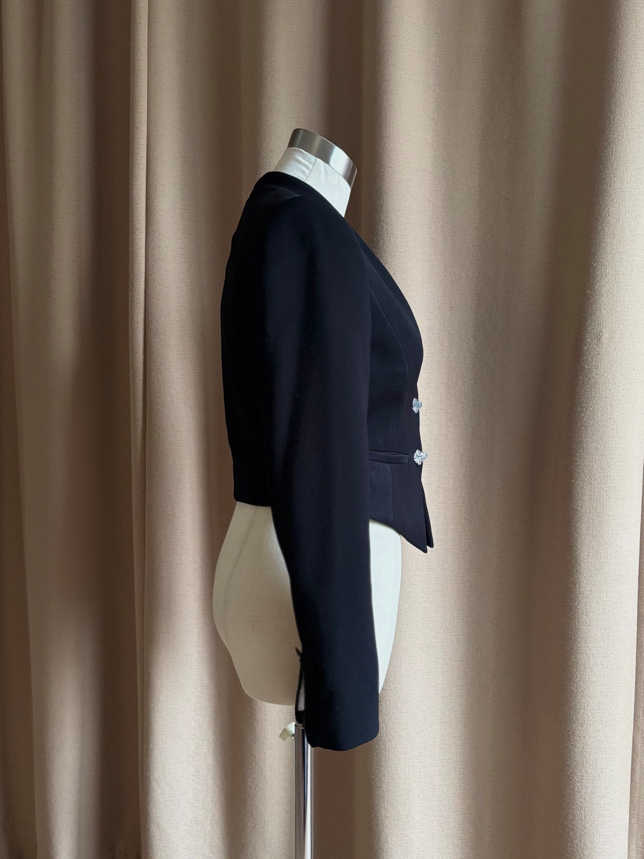 vintage metal hook remake short jacket-5196-3