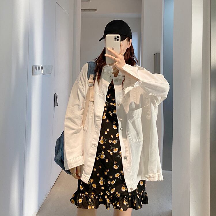 デニムジャケットレディースルーズ秋2020新しいカジュアルワイルドbfスタイル学生長袖ジャケットトップトレンド クレセントシティ85339047349