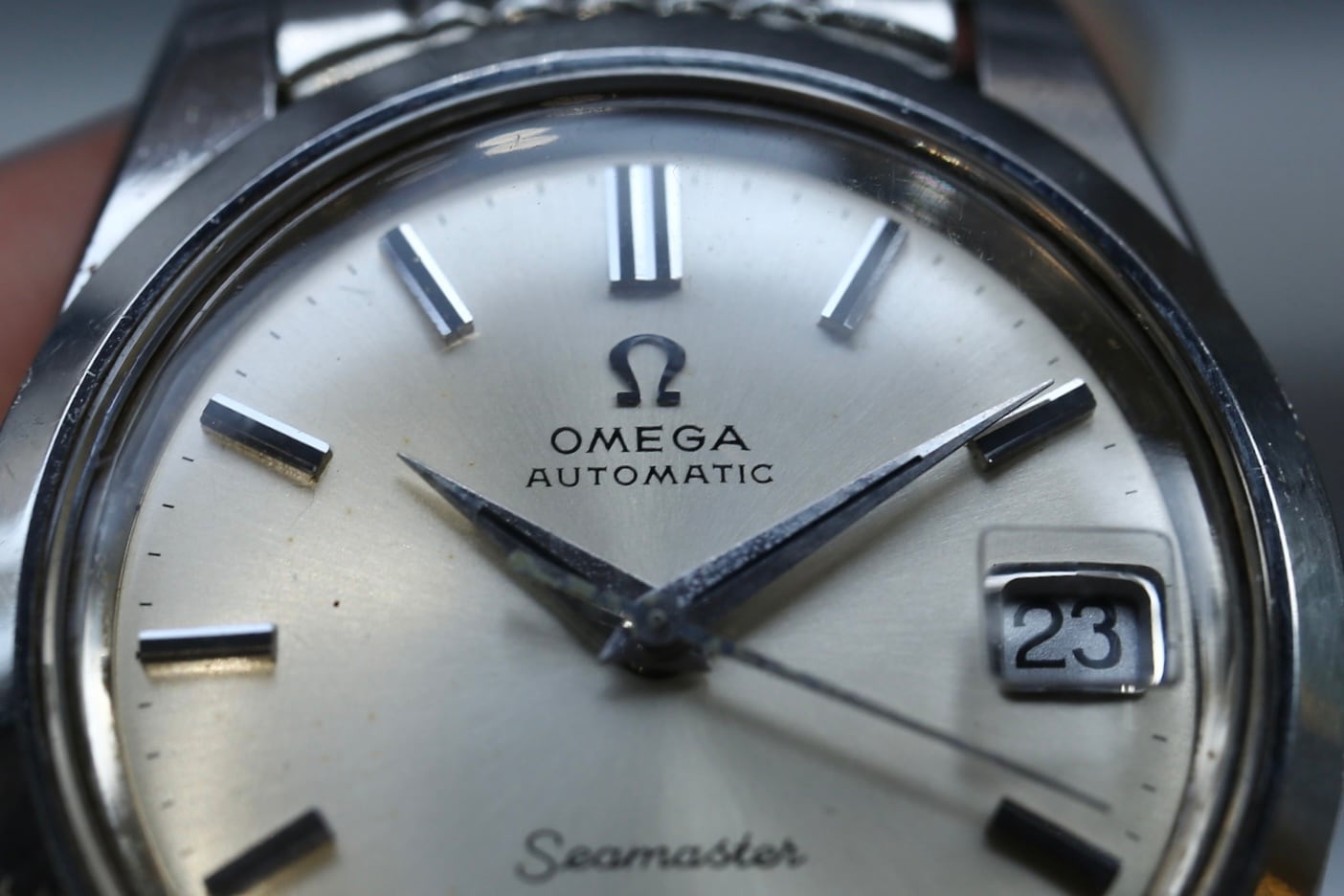 オメガ OMEGA SEAMASTER ヴィンテージ 可動品 純正ブレス OMEGA】 1969年製 オメガ シーマスタ デイト 純正 7連ライスジュビリー