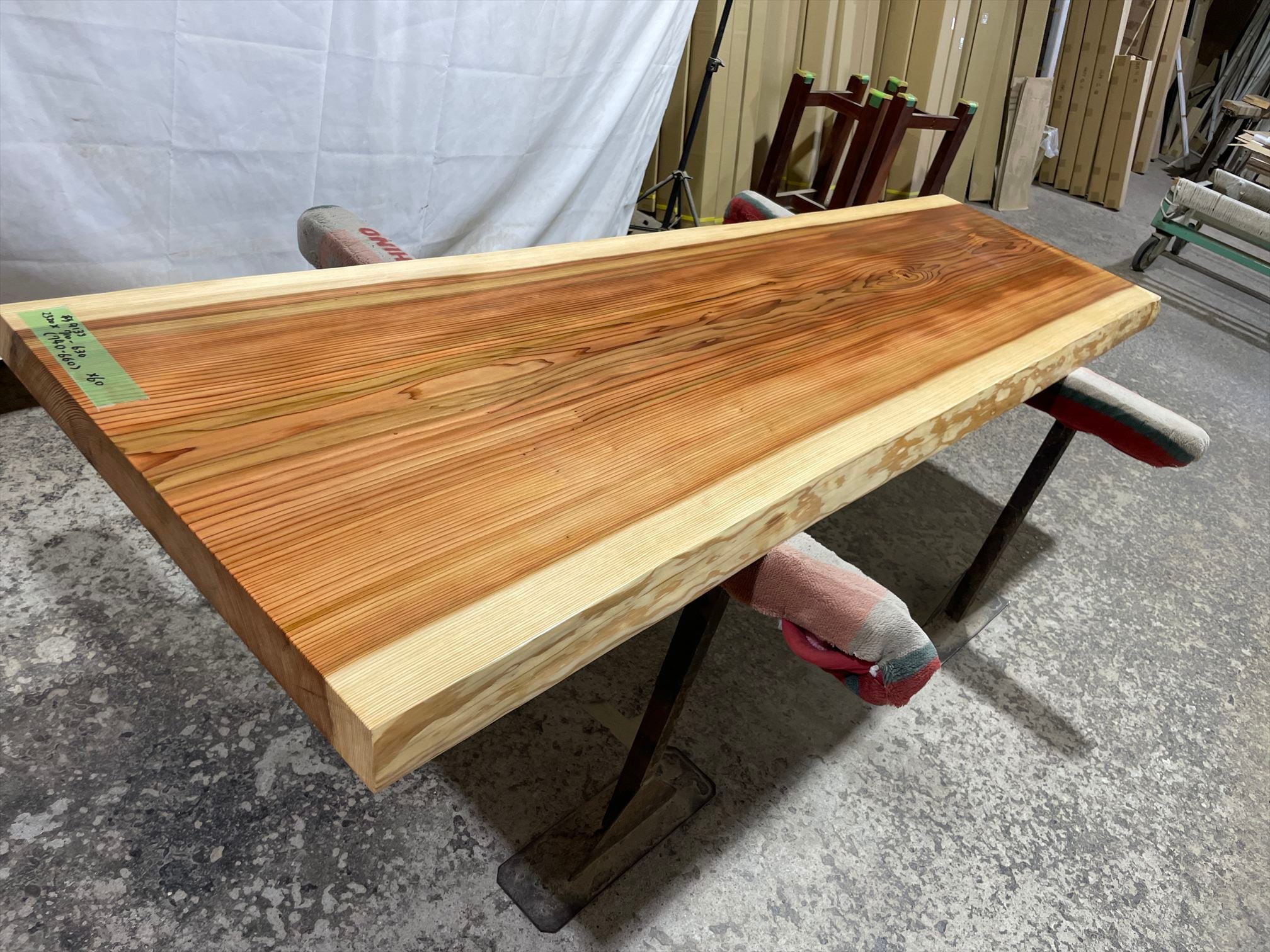杉9133 一枚板無垢 2320x710-630x60mm 乾燥材 センターテーブル