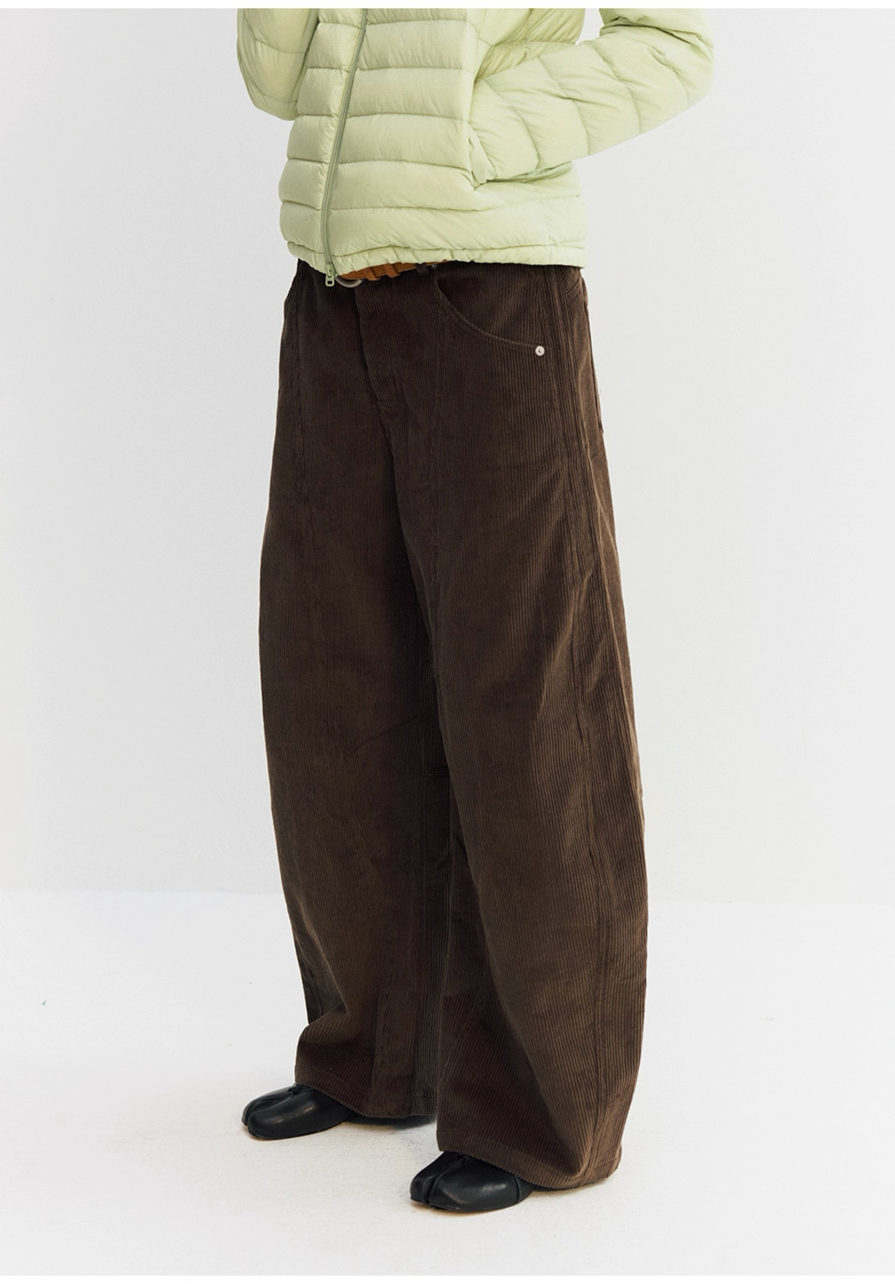 NORYBRAND Corduroy Twisted Wide Trousers
