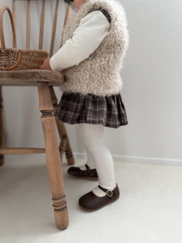 【即納】mimi market/Checks cancan skirt