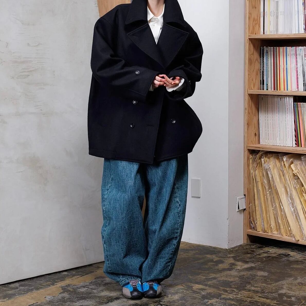 VOAAOV』RANDOM CRUNCH DENIM Wide Tapered Pants / used | SUKIKIRAI