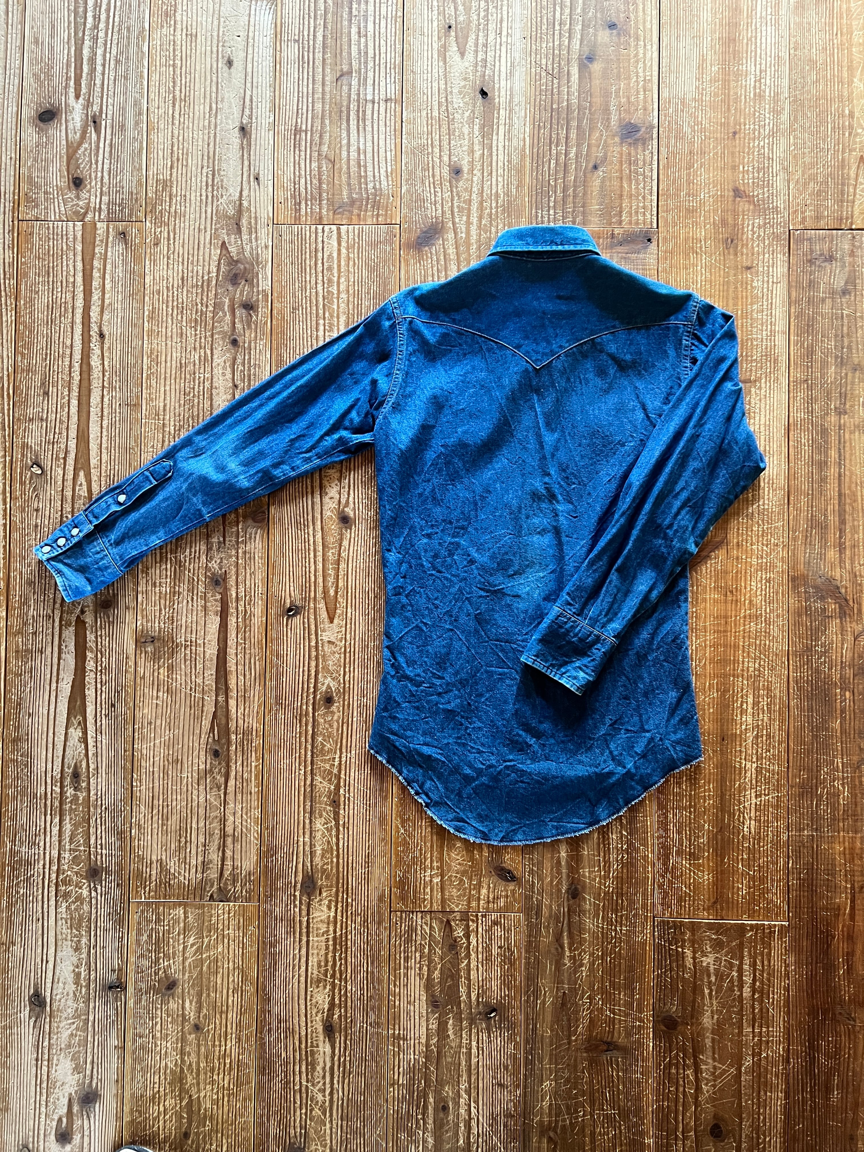 80's Wrangler 70127MW デニムウエスタンシャツ 表記(14 1/2-32)