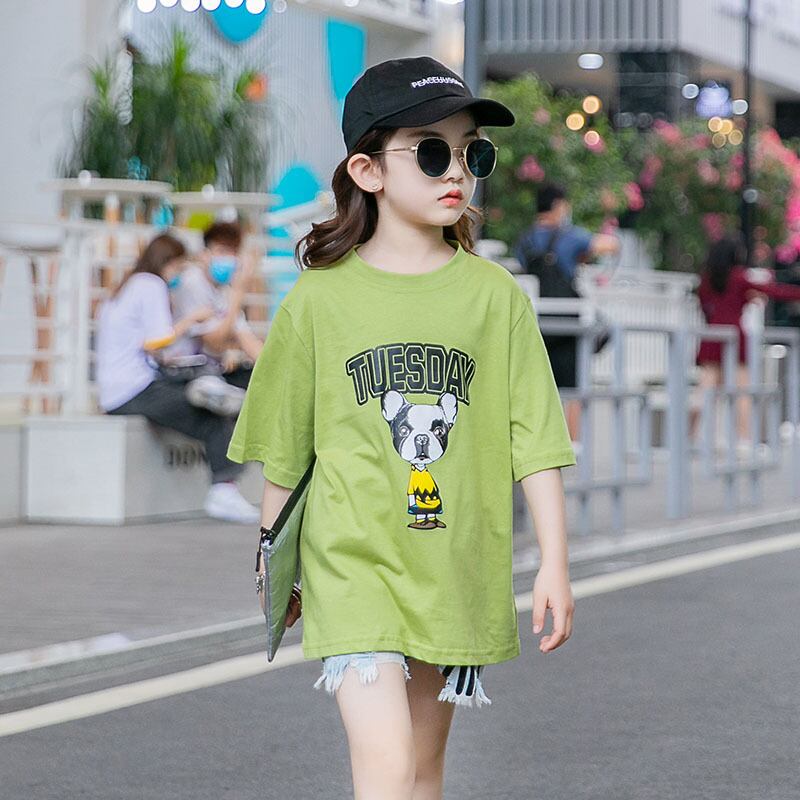 シャツサマーラウンドネックルーズプリント 夏物 Oネック Tシャツ トレンディボーイ90815302610