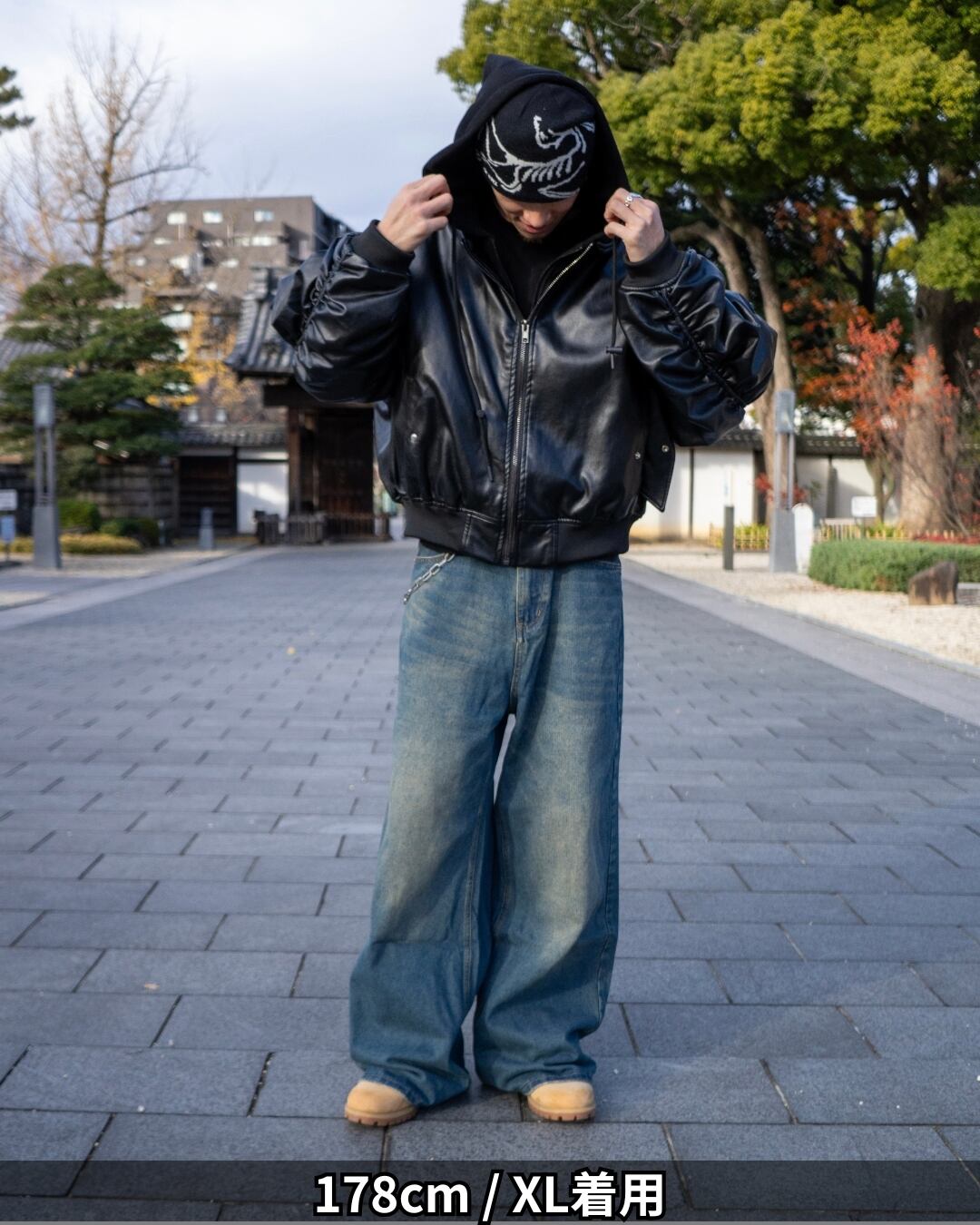 コラボ商品】道化の出似無 【深青】 (バギーデニムパンツ) | East Players