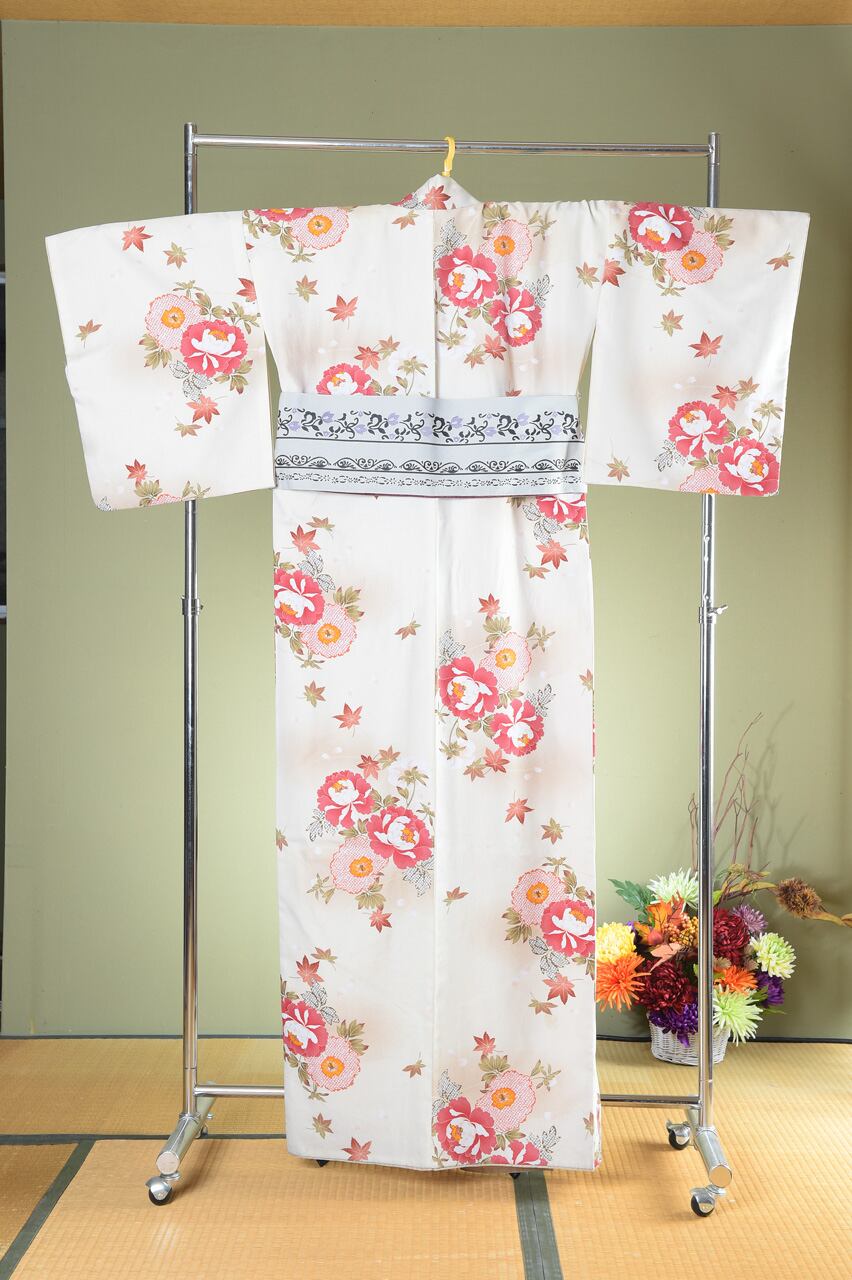 レンタル着物・帯セット（小紋・半帯）婦人向け001