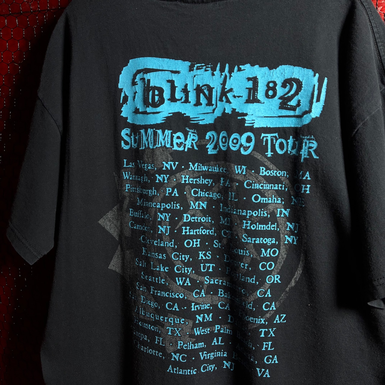 00s DELTA メキシコ製Blink-182 バンドTシャツ 2009ツアー
