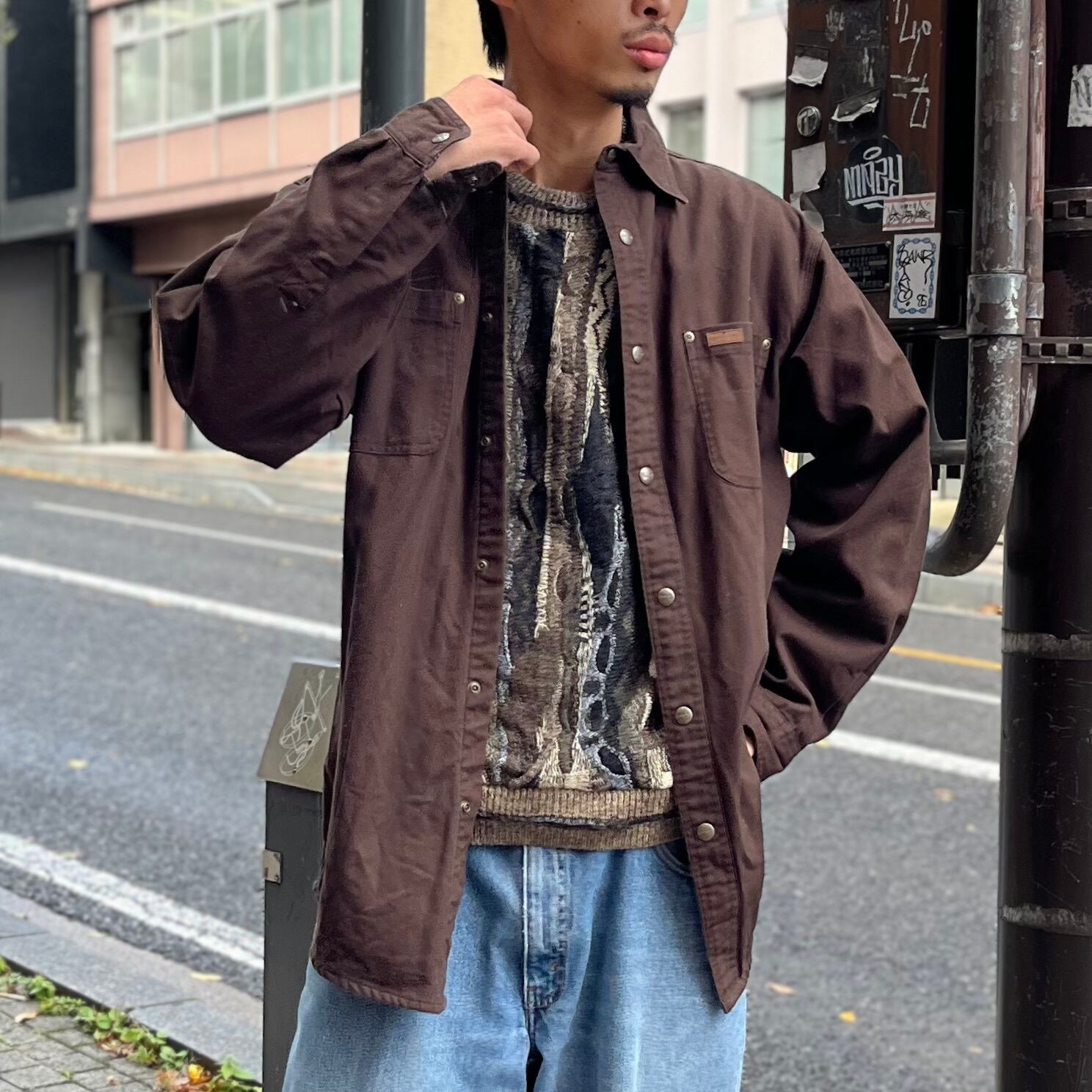 今時期にピッタリ〇” Carhartt Duck Shirt Jacket Size : M ( Dark