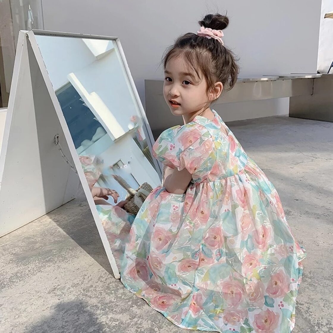 送料無料】ドレス 花柄 かわいい 子ども服 ベビー ベビードレス キッズ 