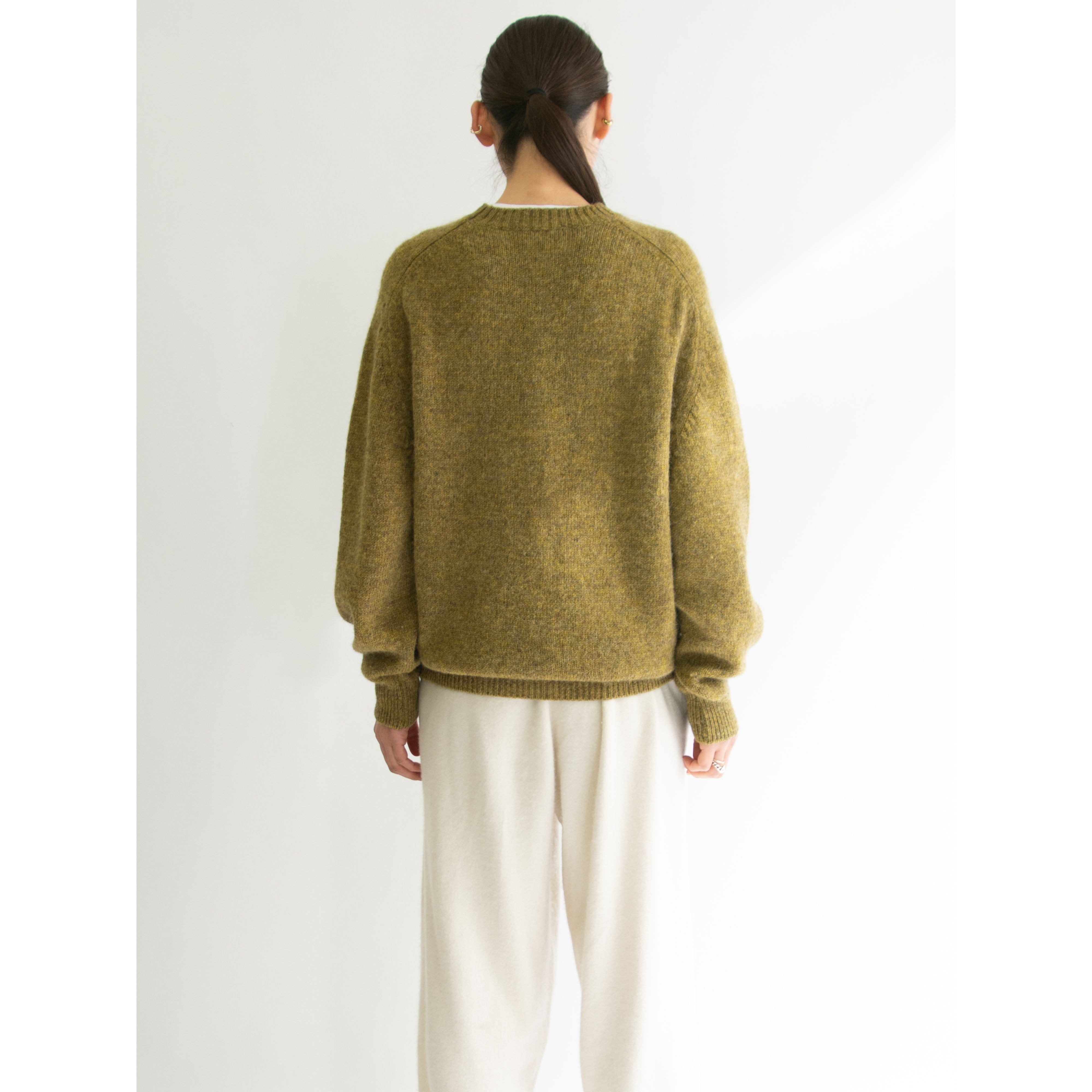 【STEFANO DASSI】Made in Italy 100% Shetland Wool Sweater(イタリア製 シェットランドウールセーター ニットプルオーバー)