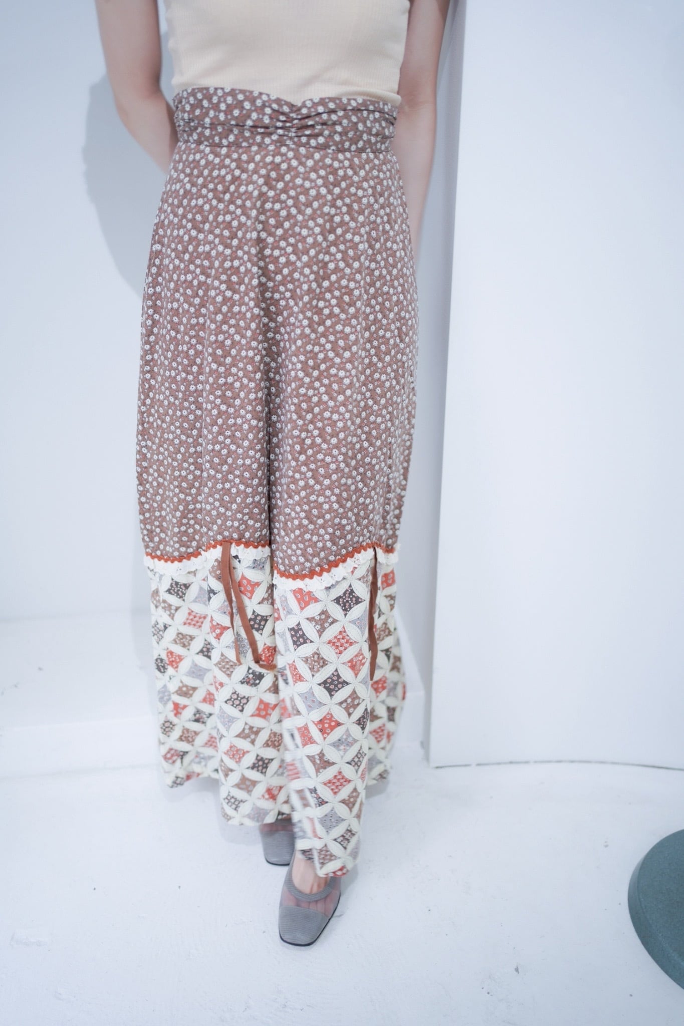 high waist flare skirt