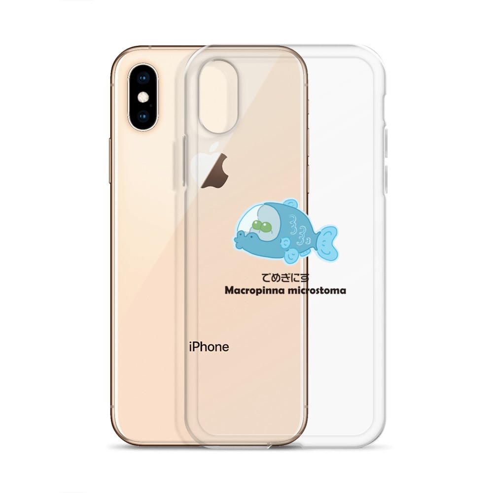 mimosa.9-020】深海魚シリーズ でめぎにす（黒文字）iPhone®用クリア