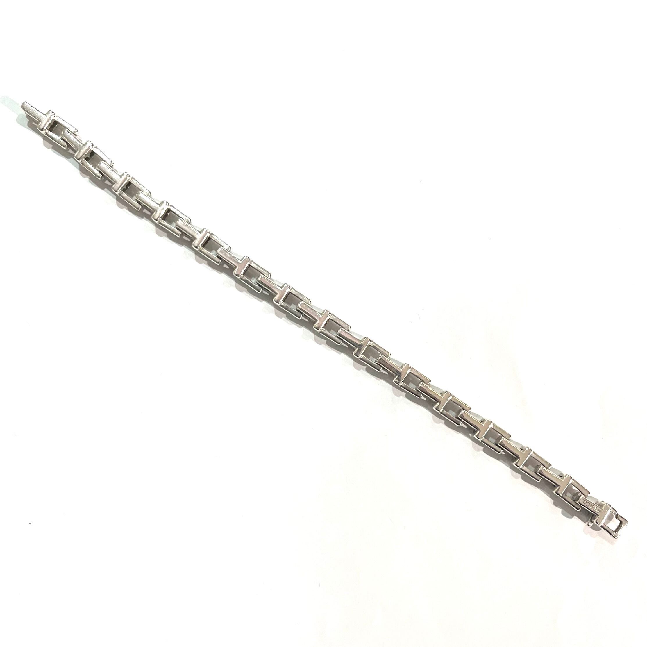 激レア【TIFFANY&CO. 】2095 Tモチーフ リンクシルバーブレスレット