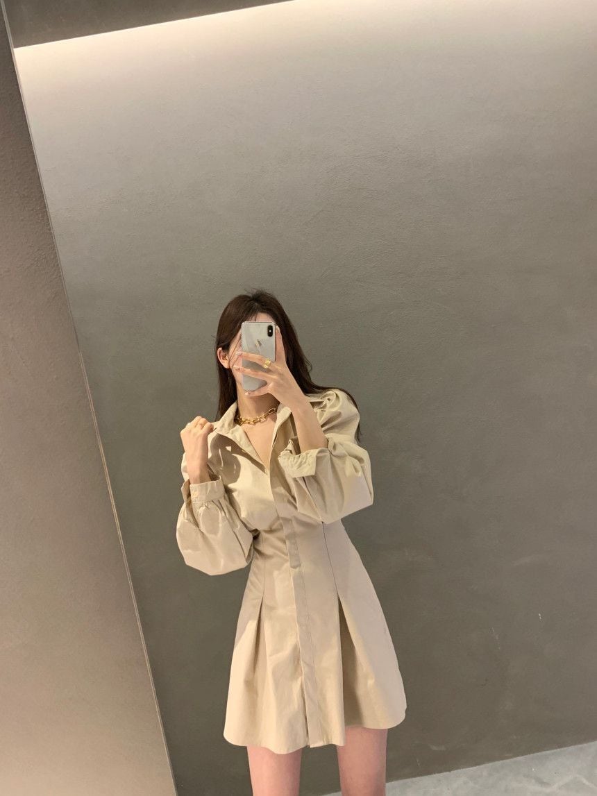 ワンピース シャツ 白シャツ ミニ ミニ丈 ショート ショート丈 袖あり