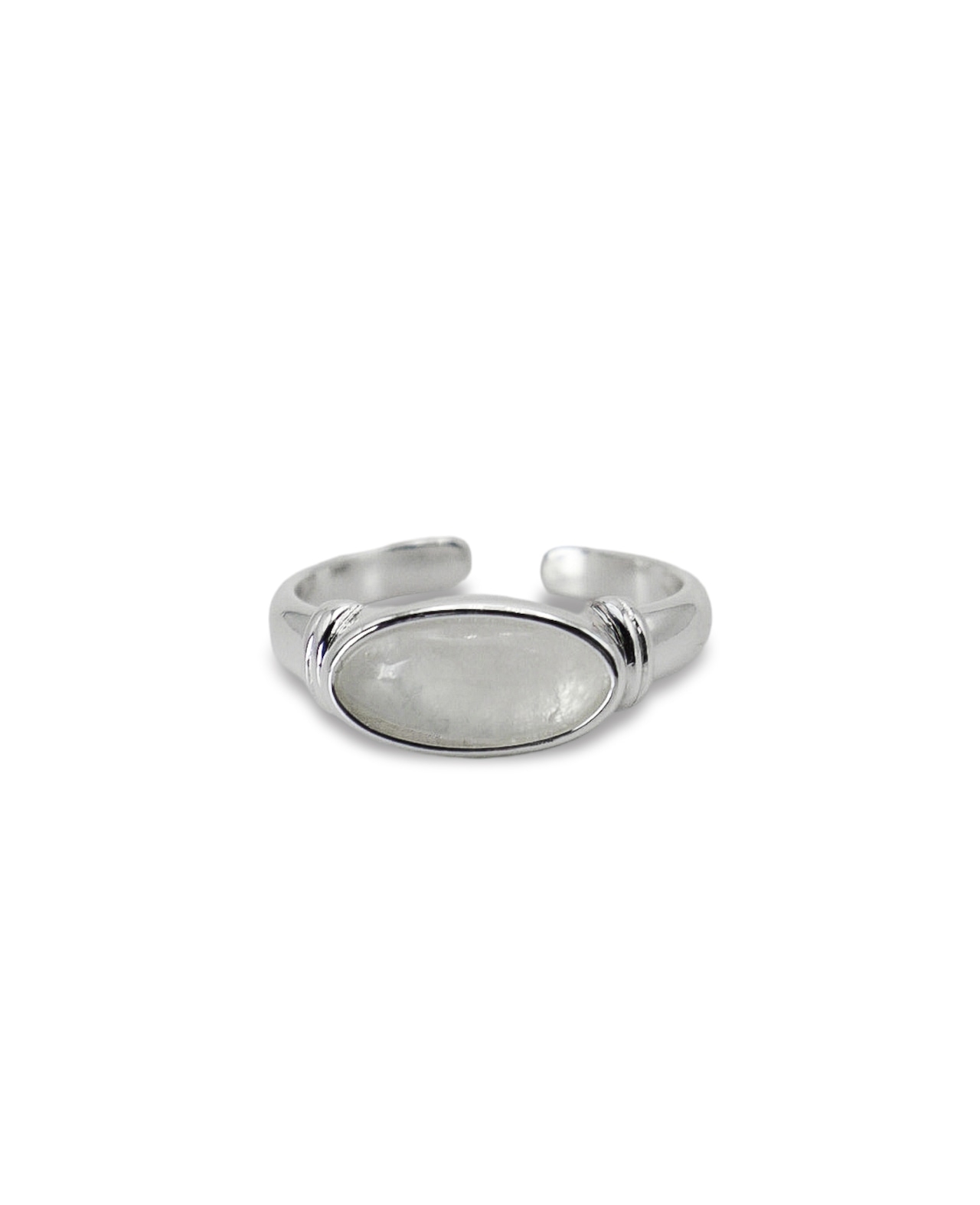 Natural Stone Ring "Niré" Calm White
